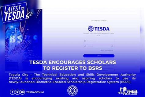 how to log in in bsrs tesda|TESDA encourages scholars to register to BSRS .
